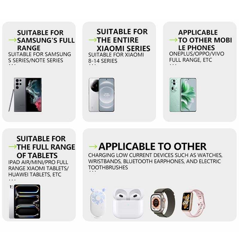 ✨- 3 in 1 Charger Retractable 80W MAX Fast