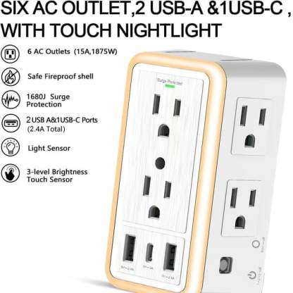 ✨ Multi Plug Outlet Surge Protector-SLOOSELYK