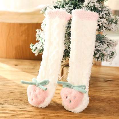 👶A Pair of Baby Cute Coral Fleece Socks-SLOOSELYK