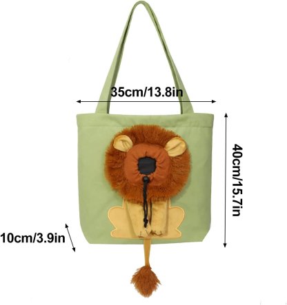 Lion-Shaped Pet Canvas Shoulder Bag-SLOOSELYK