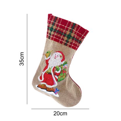 (🎁🔥HOT SALE - 49% OFF) 5D Diamond Painting Xmas Rhinestone Sock Embroidery Mosaic Gift Bag-SLOOSELYK