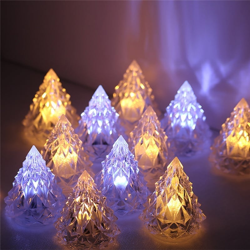 49% OFF—Night Light Crystal Mini Christmas Tree Light Flameless LED-(BUY 4 FREE SHIPPING)-SLOOSELYK