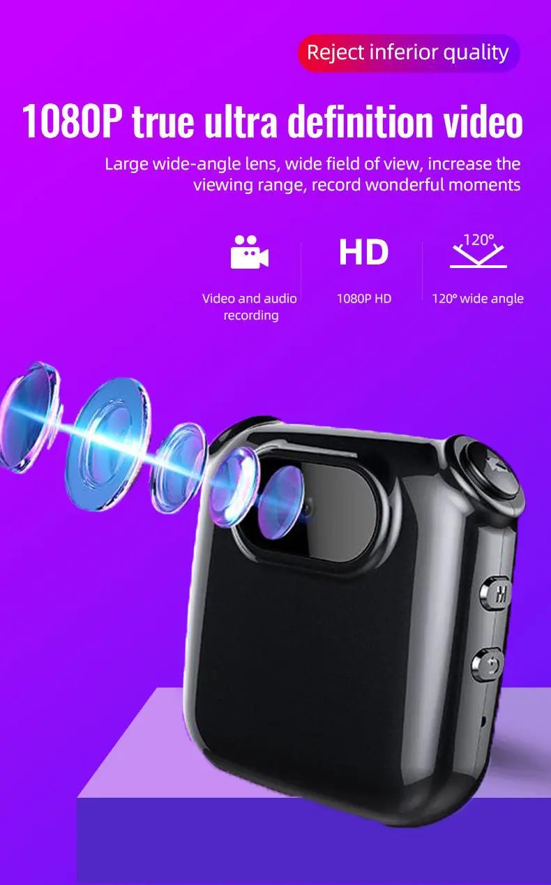 1080p High Definition ImageIntelligent Audio Recording Recorder