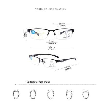 MENS FASHION TITANIUM ULTRA-LIGHT SHOCKPROOF IMPACT-RESISTANT READING GLASSES-SLOOSELYK