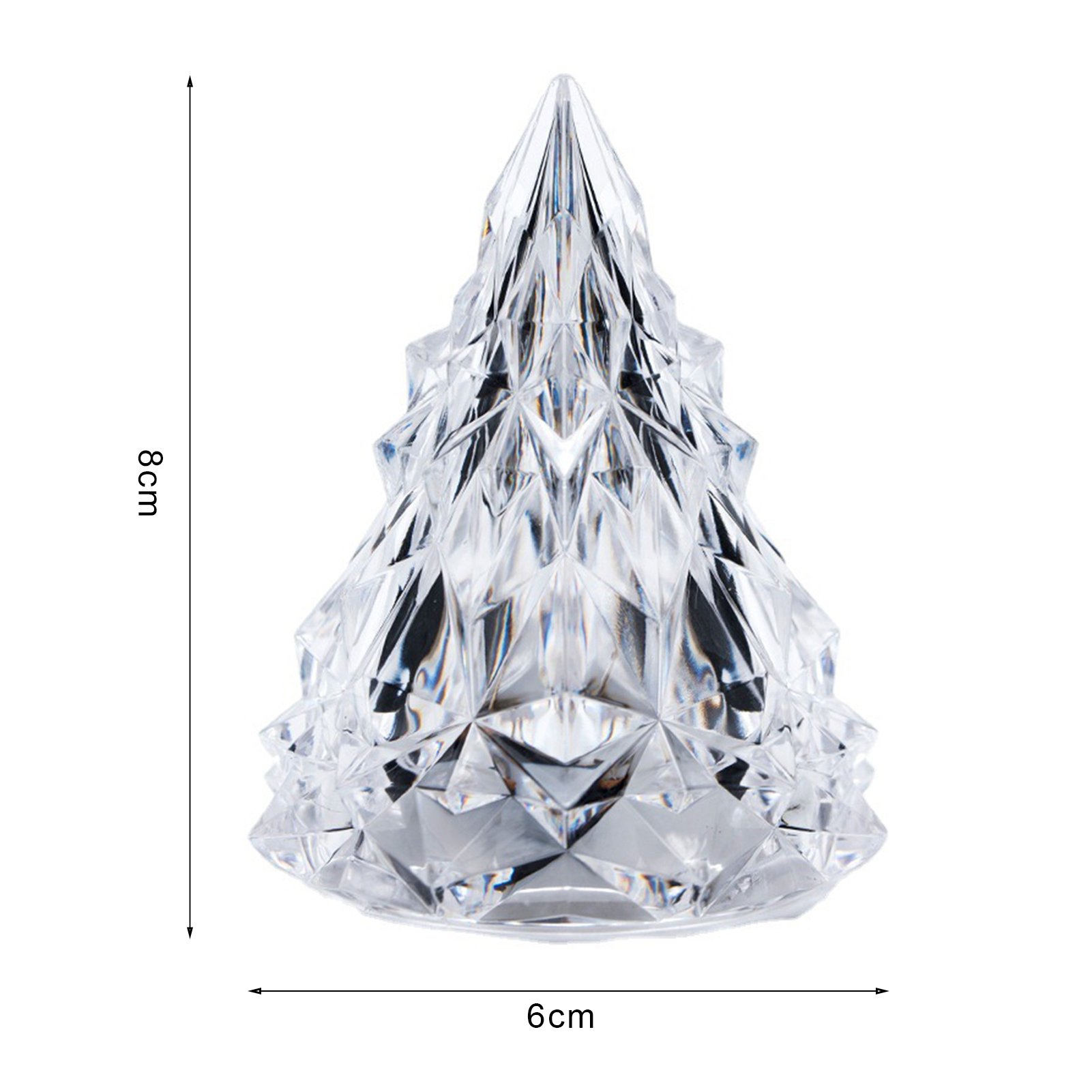 LED Night Light Luminous Christmas Tree Multicolor Exquisite Shape Non-Glaring for Table Top Desk Home Shop Decoration