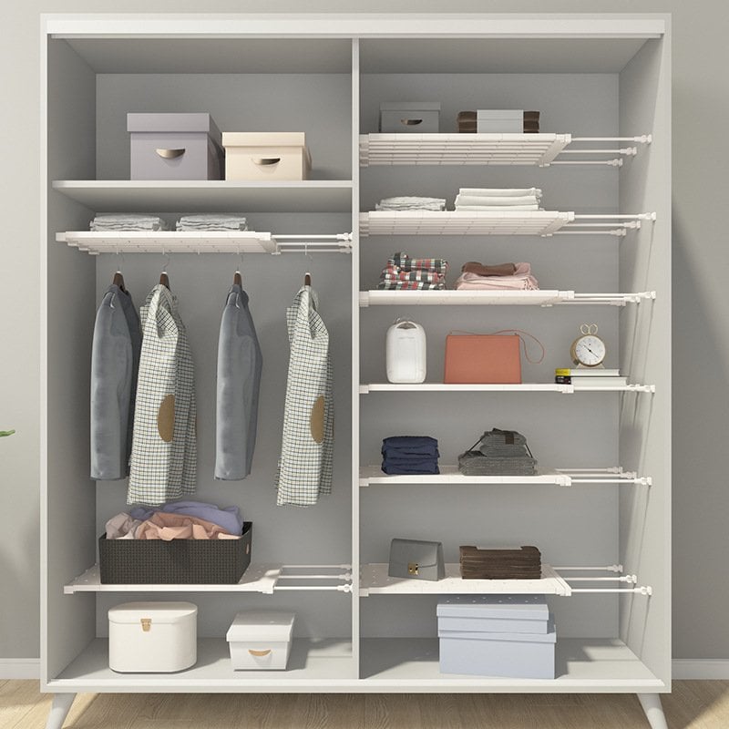 Expandable Closet Tension Shelf Storage Rack for Wardrobe, Kitchen, Bathroom-SLOOSELYK