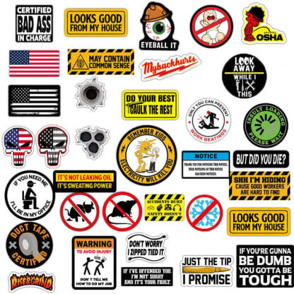 150pcs Hard Hat Stickers Pack(DIRTY) - Perfect for Helmets, Toolboxes..-SLOOSELYK