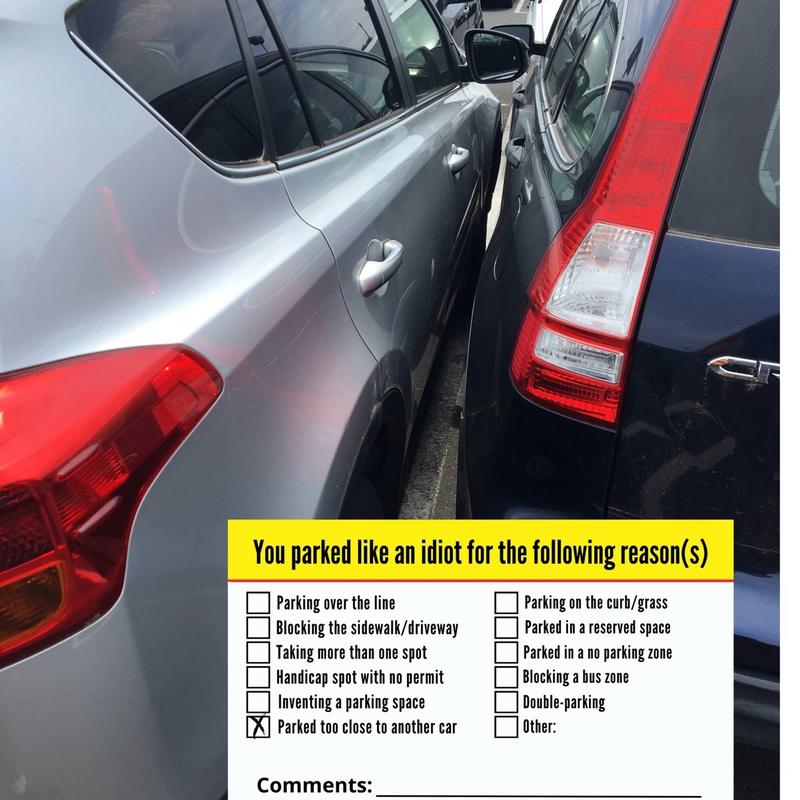 You Parked Like an Id10t Cards (100 cards)-SLOOSELYK
