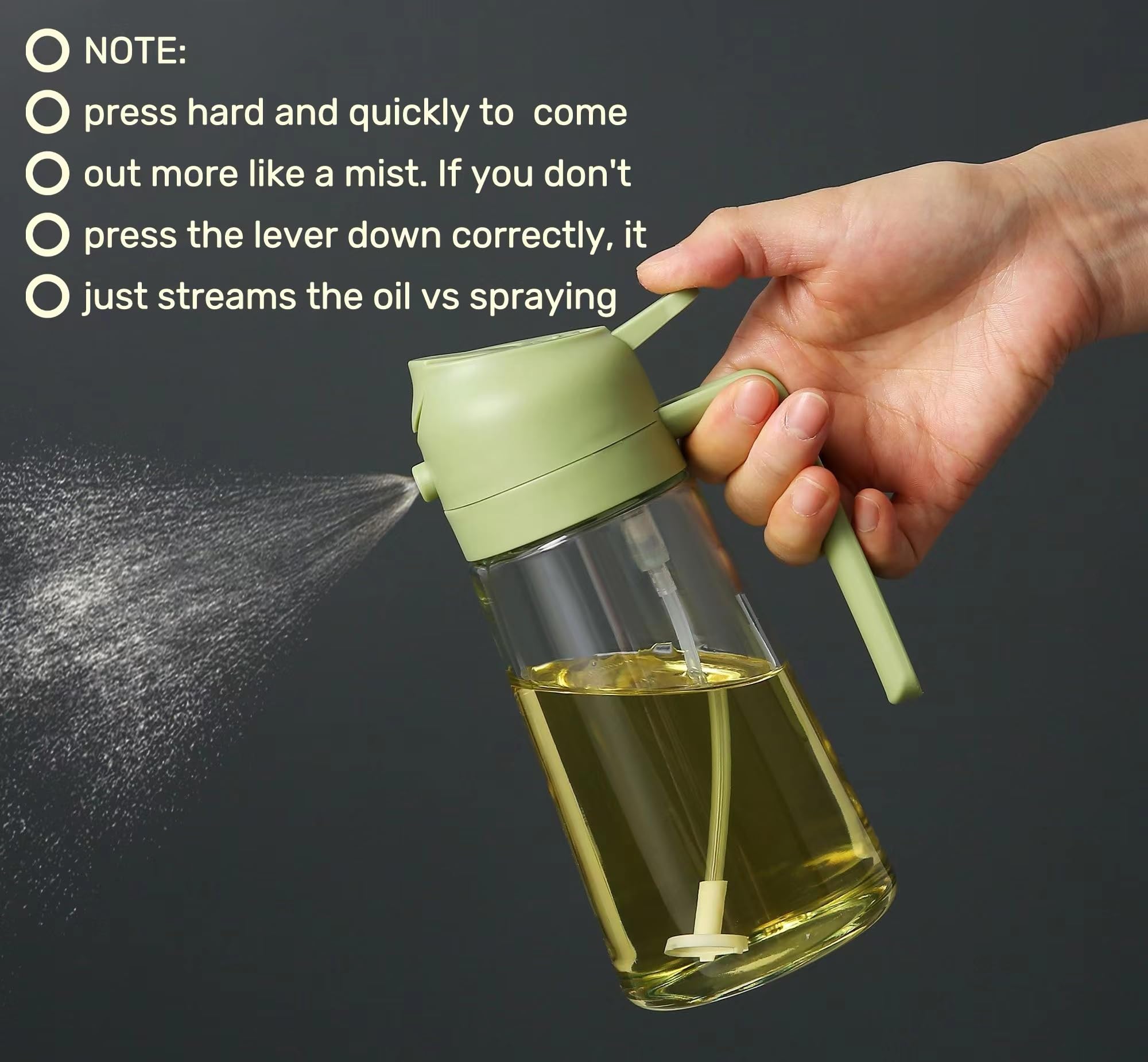 💕2 in 1 Glass Oil Sprayer & Dispenser-SLOOSELYK