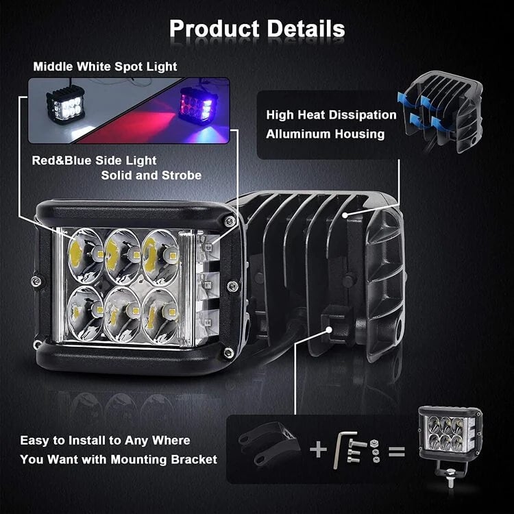 3.75” Dual Side Shooter Dual Color Strobe-SLOOSELYK