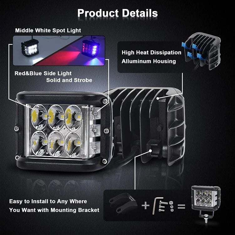 3.75” Dual Side Shooter Dual Color Strobe-SLOOSELYK