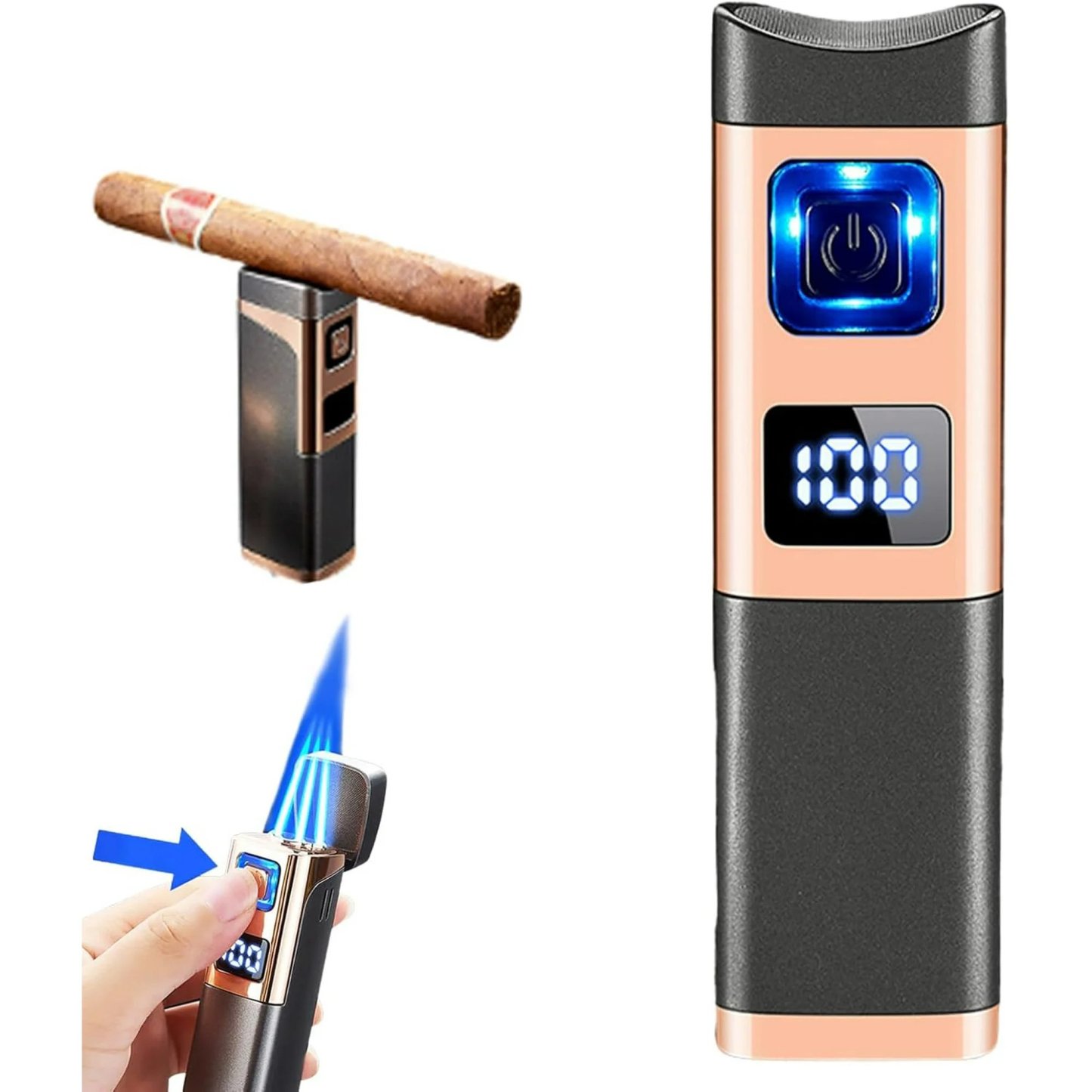 🔥Three-Fire Direct Blue Flame Lighter-SLOOSELYK