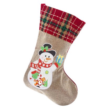 (🎁🔥HOT SALE - 49% OFF) 5D Diamond Painting Xmas Rhinestone Sock Embroidery Mosaic Gift Bag-SLOOSELYK