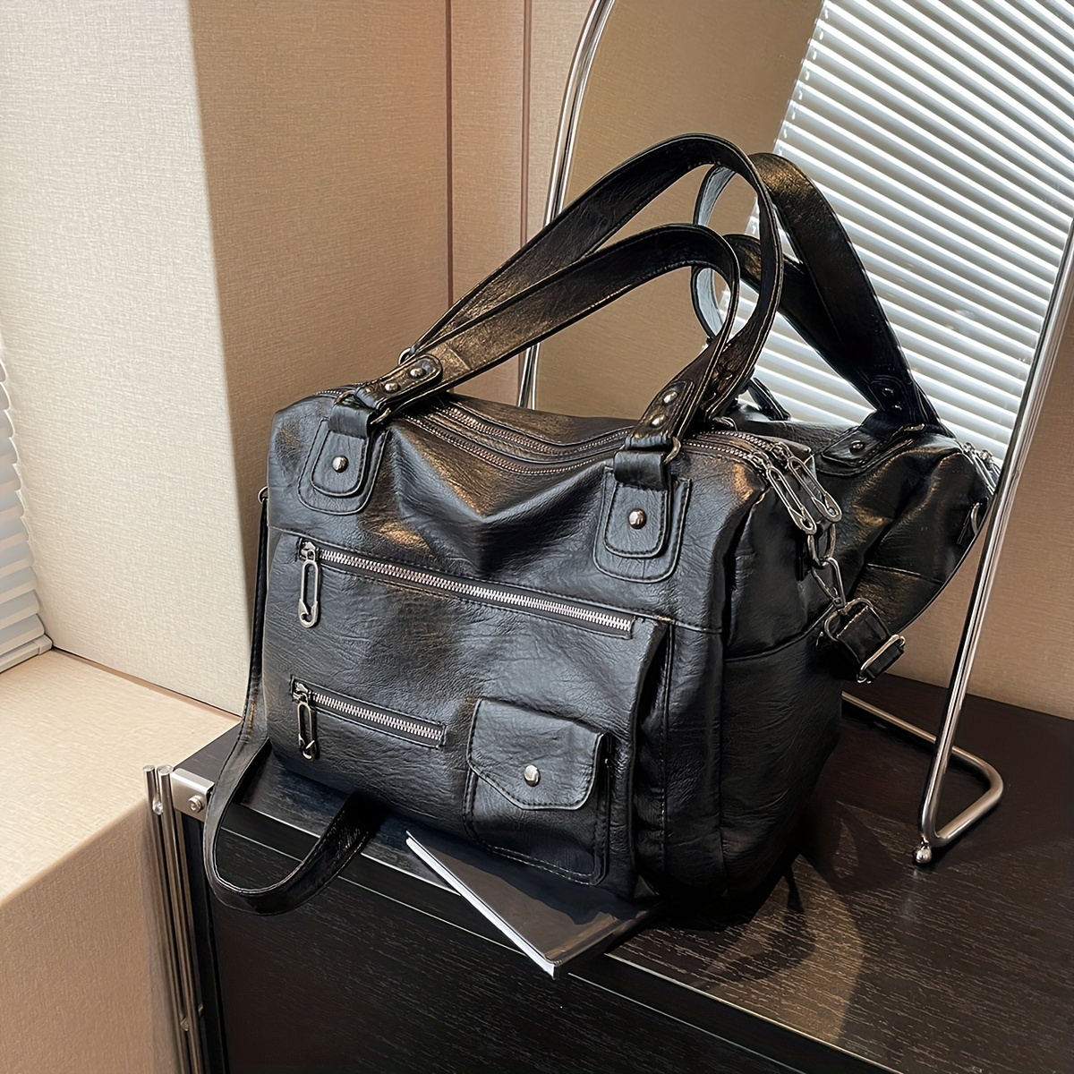 Vintage Large Capacity Travel Tote Bag – Elegant & Versatile for Everyday Use