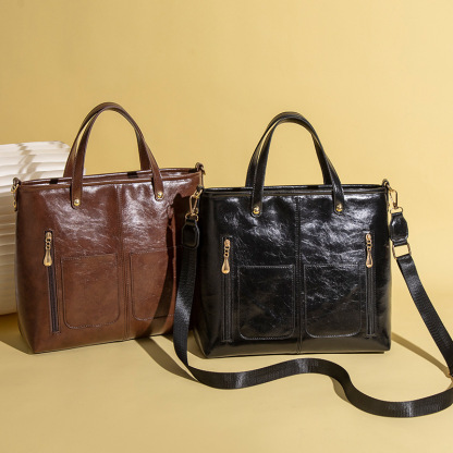 Women’s Vintage Tote Bag – Elegant Spacious Handbag for Everyday Use