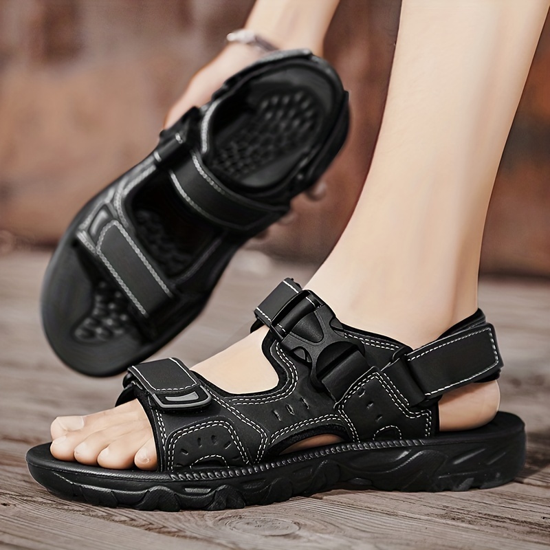 Men’s Durable Outdoor Sandals – Non-Slip Buckle Hiking & Beach Shoes