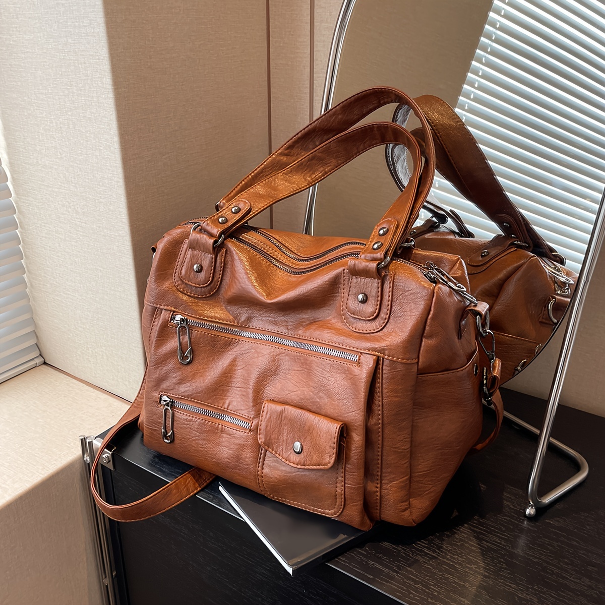 Vintage Large Capacity Travel Tote Bag – Elegant & Versatile for Everyday Use