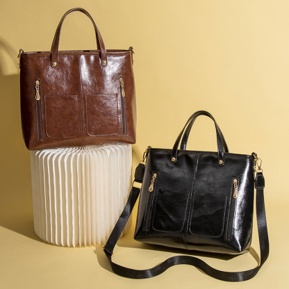 Women’s Vintage Tote Bag – Elegant Spacious Handbag for Everyday Use