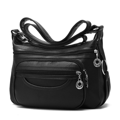 Women's Soft Leather Crossbody Shoulder Bag – Lightweight Everyday Purse