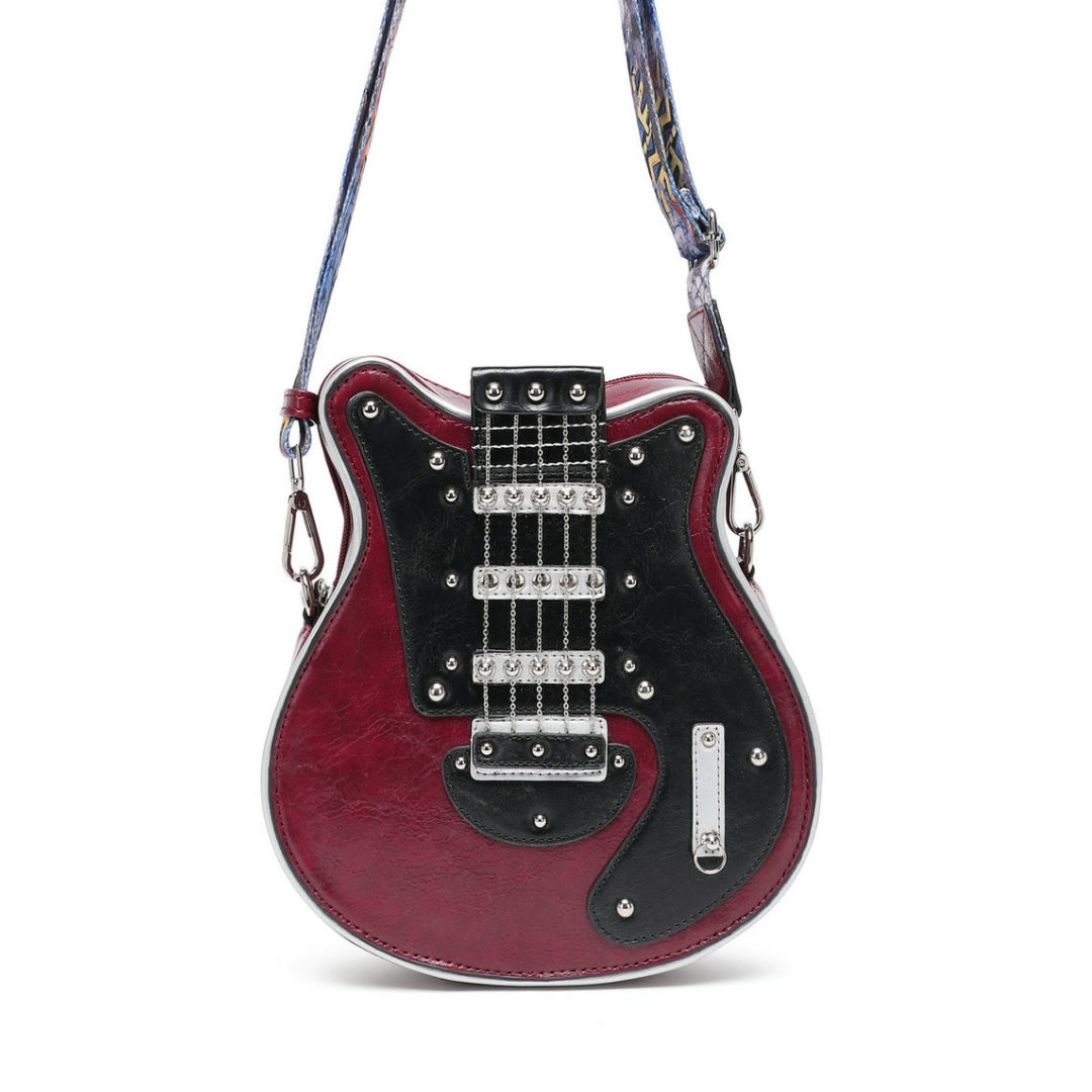 Rock Star Guitar Handbag – Unique Guitar Shaped Crossbody Bag