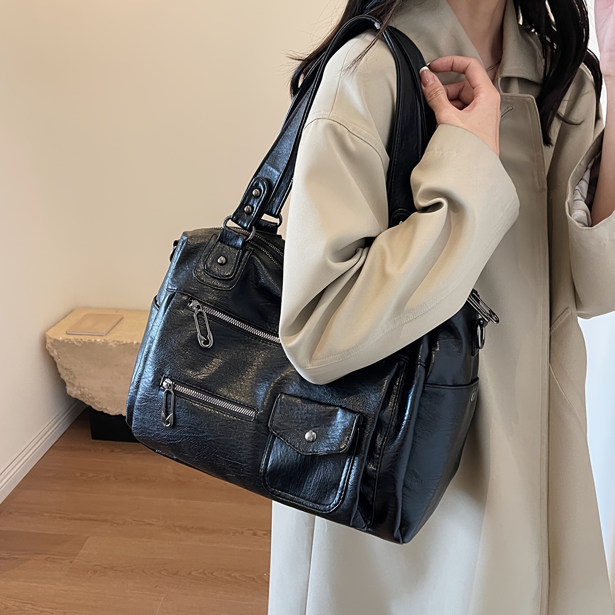 Vintage Large Capacity Travel Tote Bag – Elegant & Versatile for Everyday Use