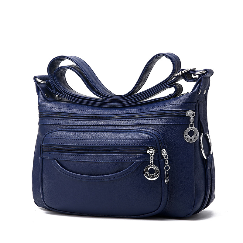 Women's Soft Leather Crossbody Shoulder Bag – Lightweight Everyday Purse