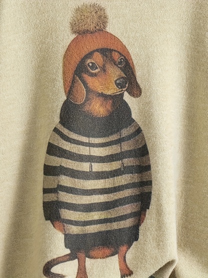 Women’s Cozy Dachshund Print Sweater