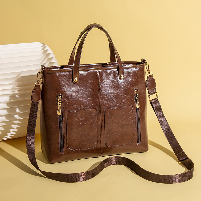 Women’s Vintage Tote Bag – Elegant Spacious Handbag for Everyday Use