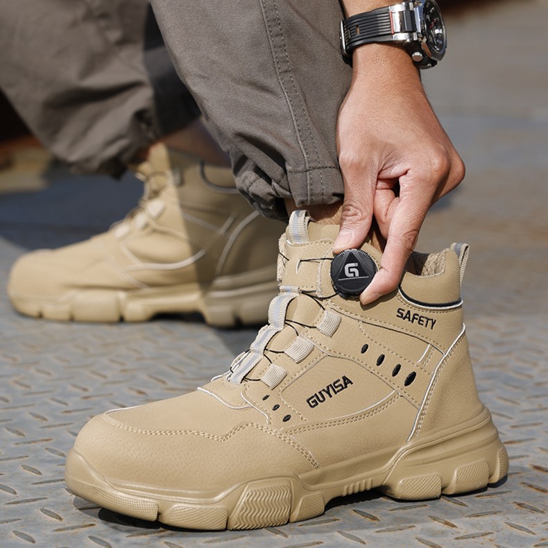 Men’s Heavy-Duty Steel Toe Boots – Anti-Smash, Puncture-Resistant Work Shoes