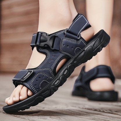Men’s Durable Outdoor Sandals – Non-Slip Buckle Hiking & Beach Shoes