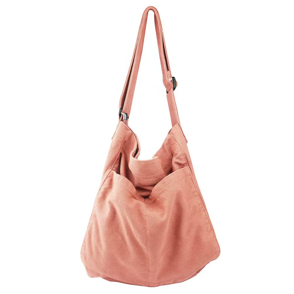 Unisex Canvas Shoulder Bag – Multi-Pocket Crossbody Bag for Work & Travel