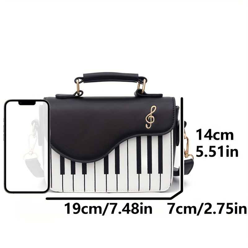 Piano Key Handbag – Unique Music-Inspired Shoulder Bag for Women