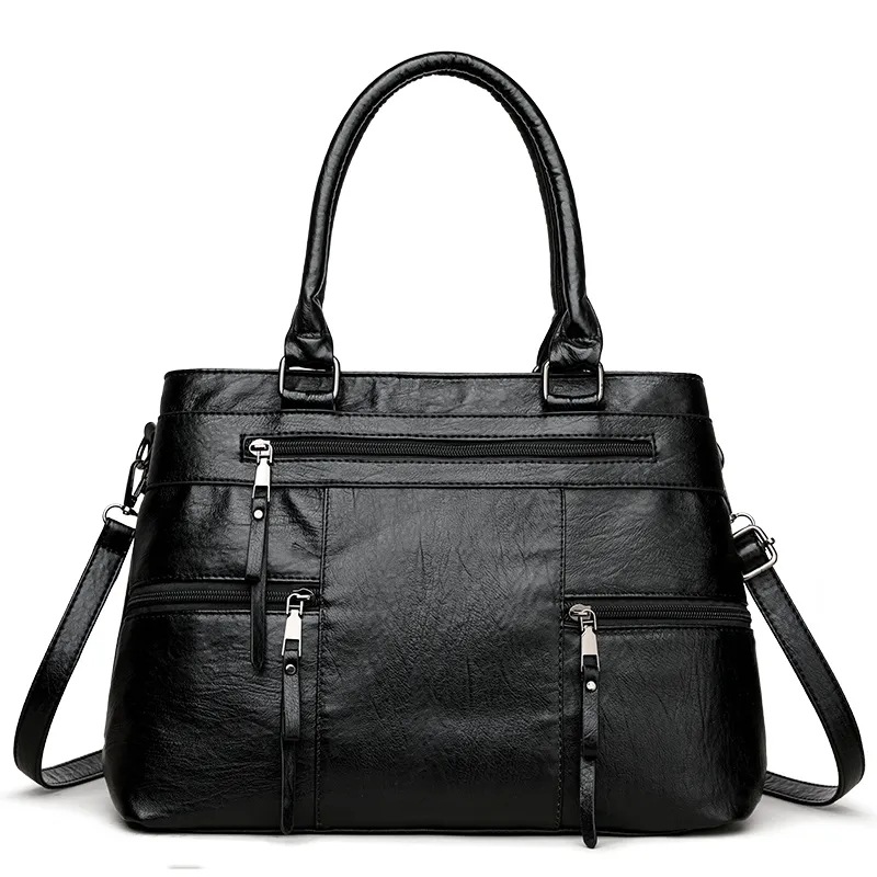 Women’s Vintage Multi-Compartment Shoulder Bag – Spacious Crossbody & Handbag