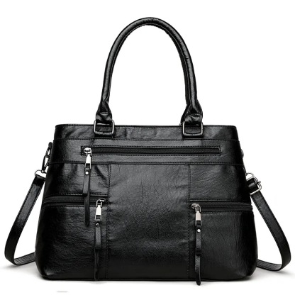 Women’s Vintage Multi-Compartment Shoulder Bag – Spacious Crossbody & Handbag