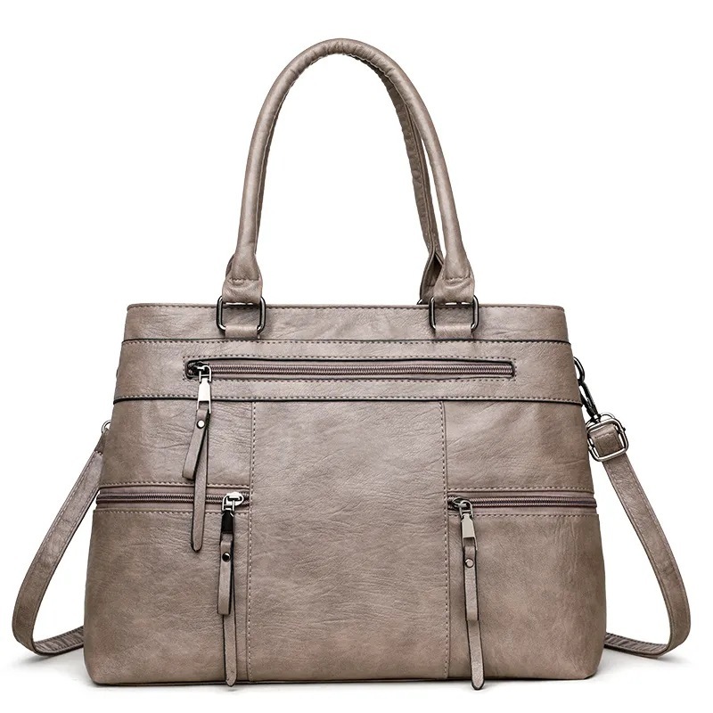 Women’s Vintage Multi-Compartment Shoulder Bag – Spacious Crossbody & Handbag