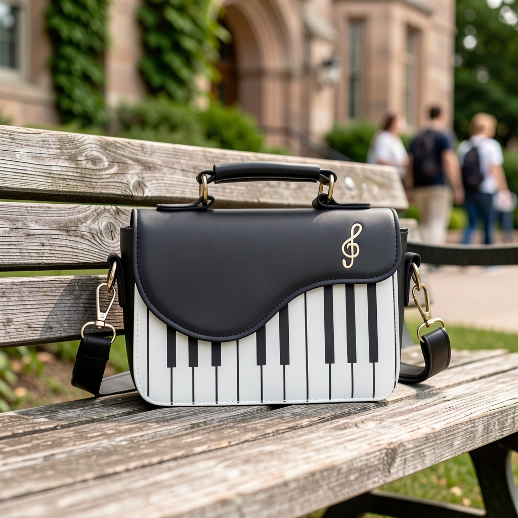 Piano Key Handbag – Unique Music-Inspired Shoulder Bag for Women