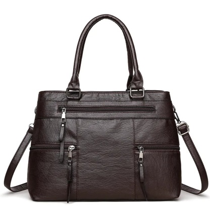 Women’s Vintage Multi-Compartment Shoulder Bag – Spacious Crossbody & Handbag