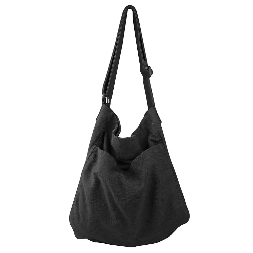 Unisex Canvas Shoulder Bag – Multi-Pocket Crossbody Bag for Work & Travel