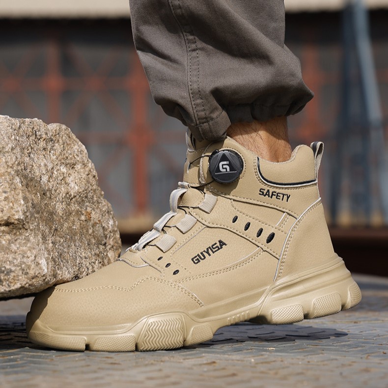 Men’s Heavy-Duty Steel Toe Boots – Anti-Smash, Puncture-Resistant Work Shoes