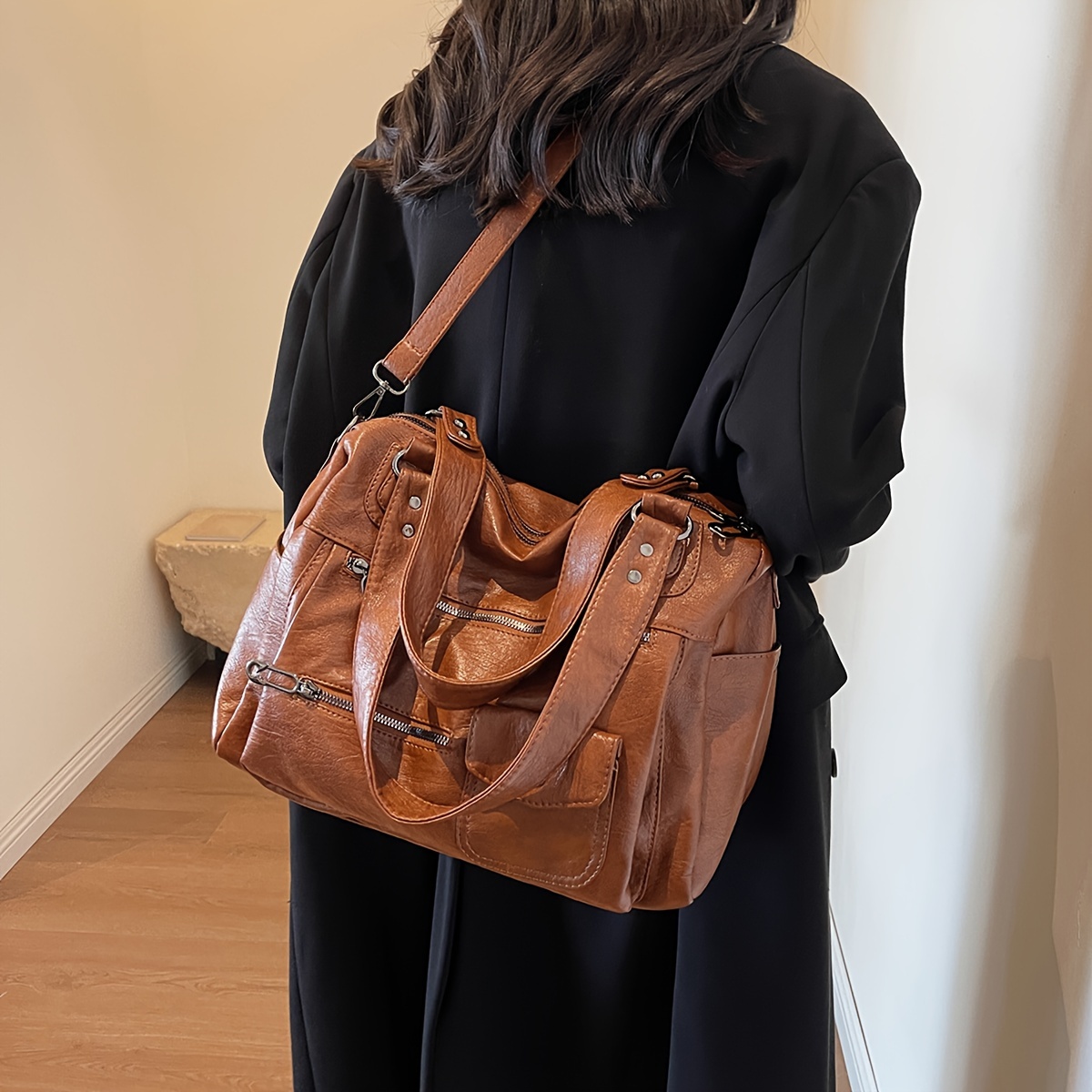 Vintage Large Capacity Travel Tote Bag – Elegant & Versatile for Everyday Use