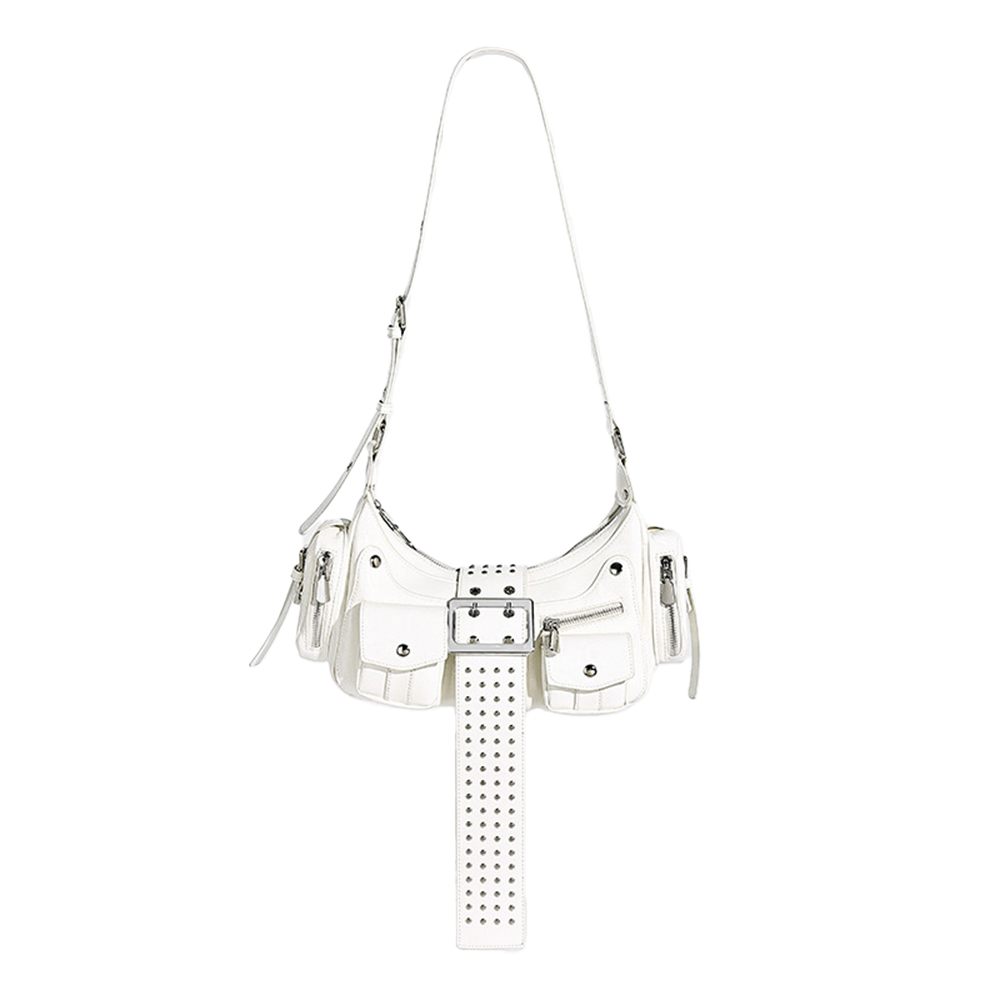 Vintage Punk Studded Shoulder Bag