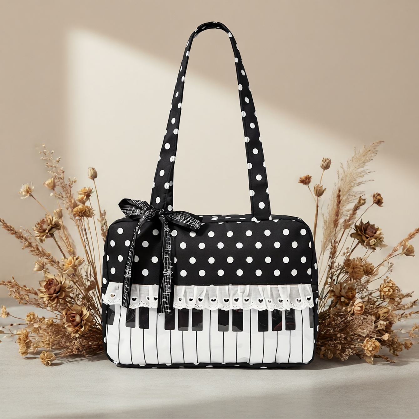 Vintage Piano Key Handbag