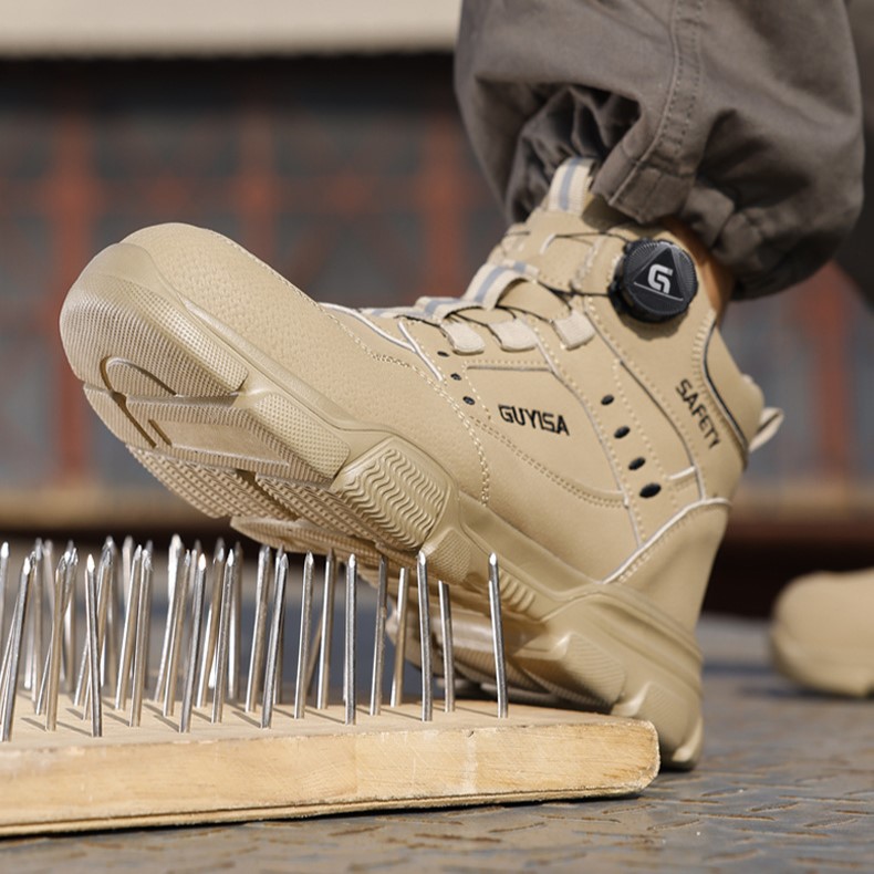 Men’s Heavy-Duty Steel Toe Boots – Anti-Smash, Puncture-Resistant Work Shoes