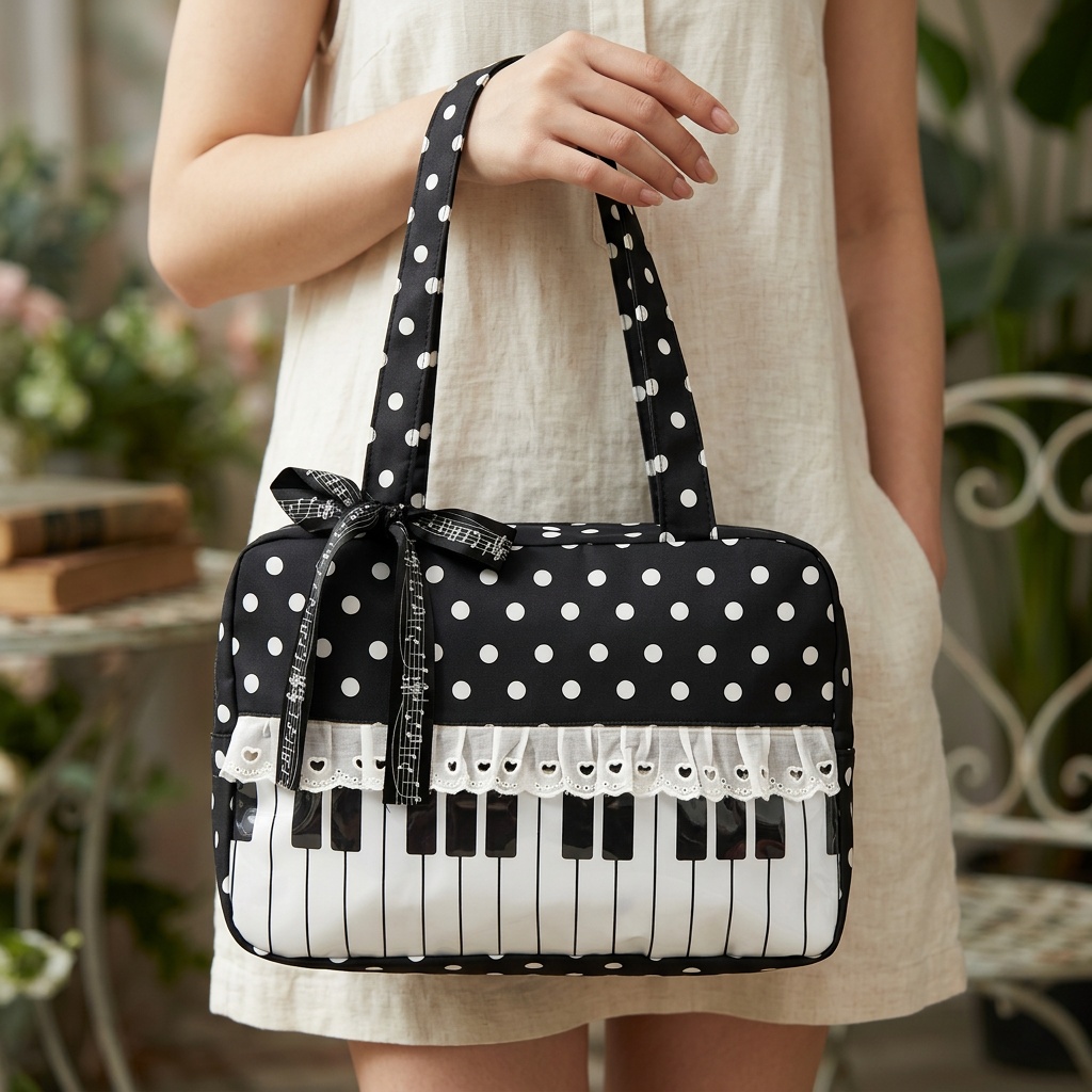 Vintage Piano Key Handbag