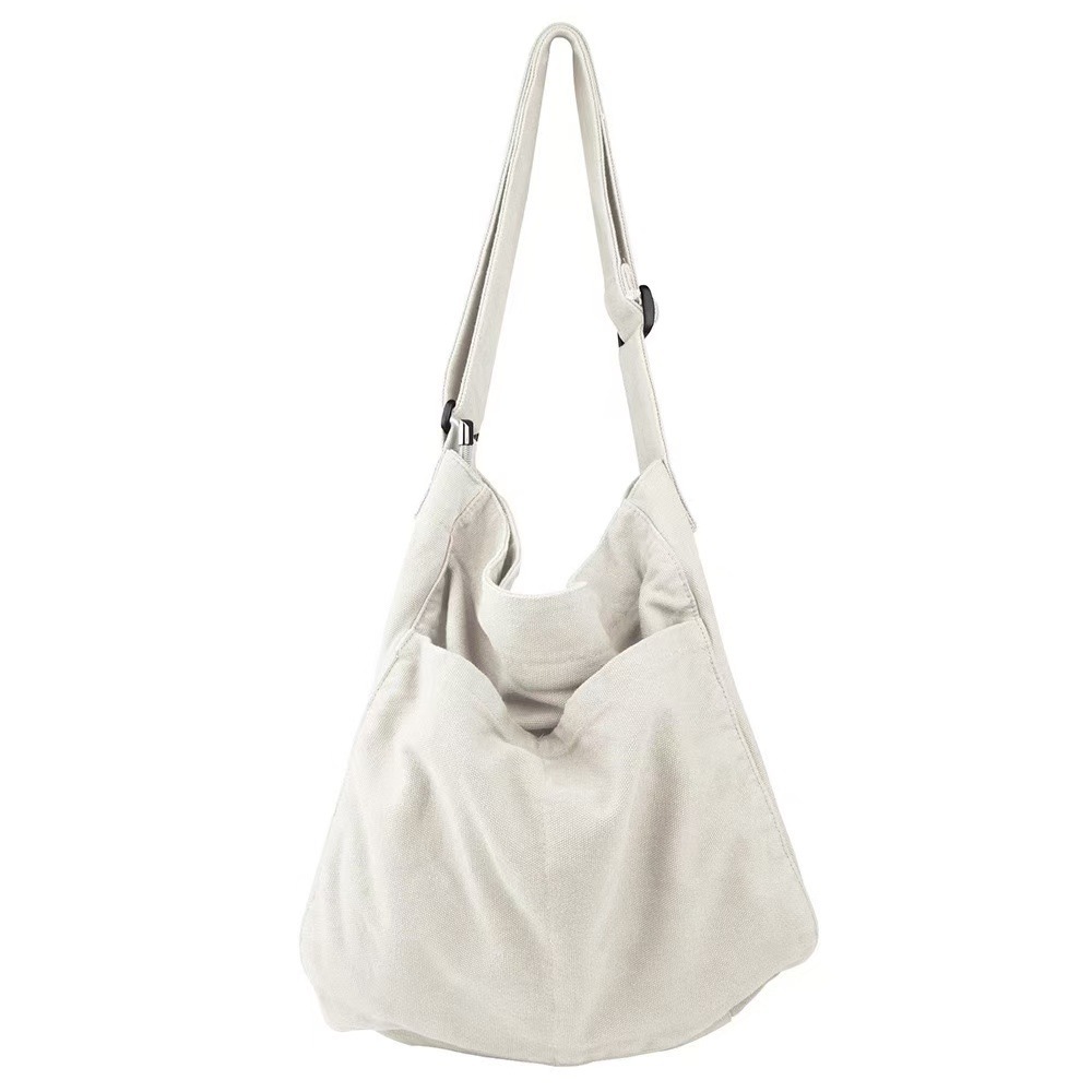 Unisex Canvas Shoulder Bag – Multi-Pocket Crossbody Bag for Work & Travel