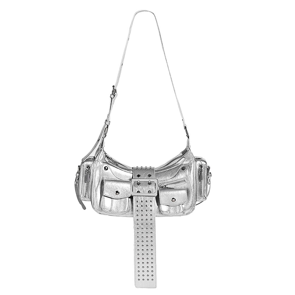 Vintage Punk Studded Shoulder Bag