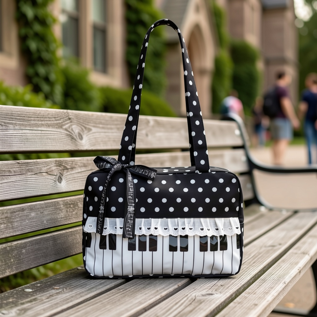 Vintage Piano Key Handbag