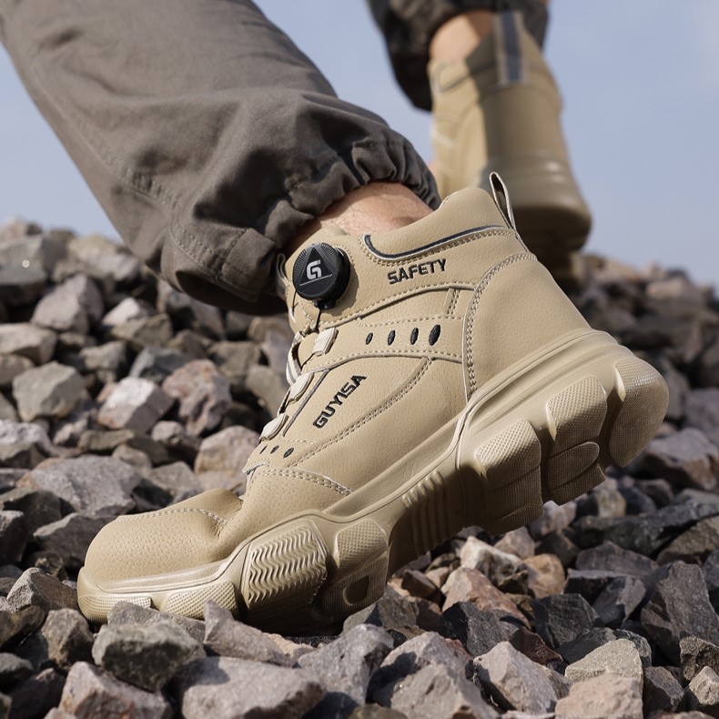 Men’s Heavy-Duty Steel Toe Boots – Anti-Smash, Puncture-Resistant Work Shoes