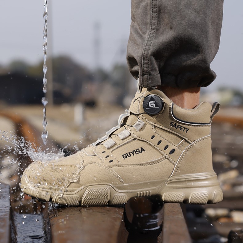 Men’s Heavy-Duty Steel Toe Boots – Anti-Smash, Puncture-Resistant Work Shoes