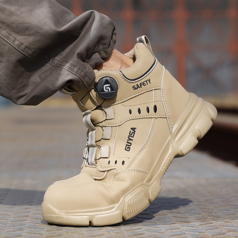 Men’s Heavy-Duty Steel Toe Boots – Anti-Smash, Puncture-Resistant Work Shoes